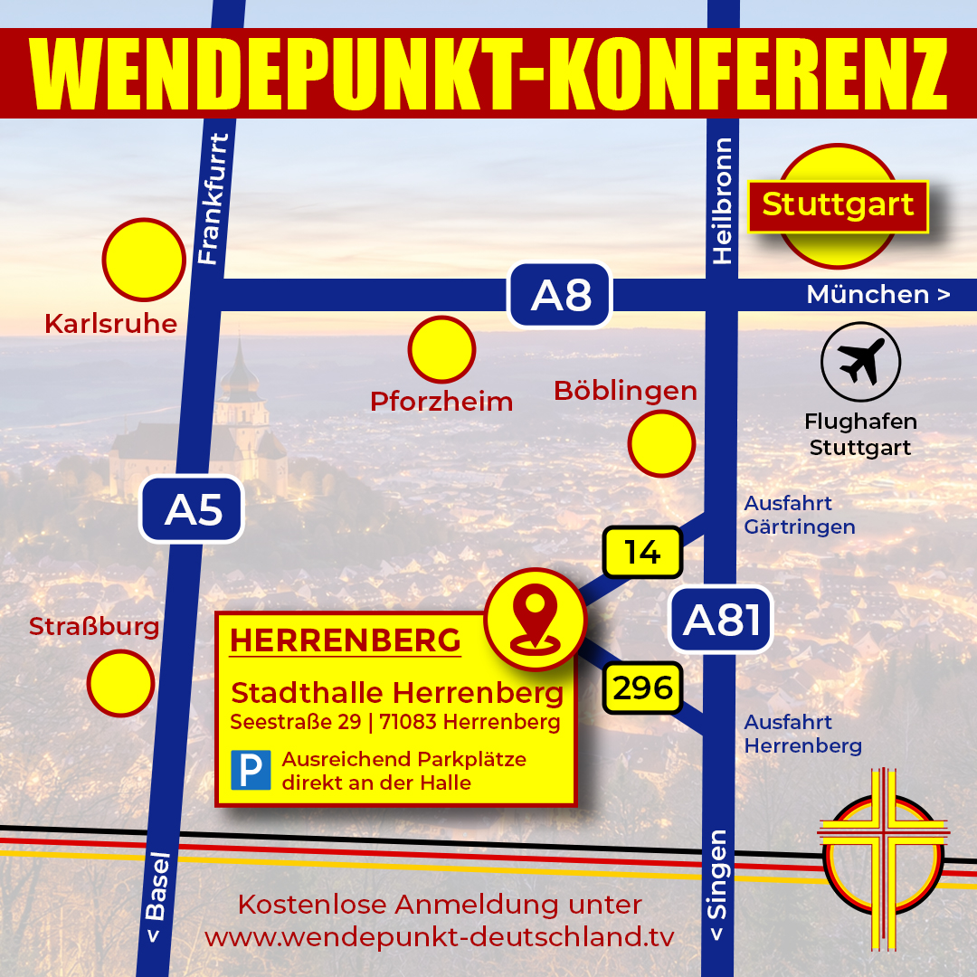 Alle Informationen zu Programm, Anfahrt und Anmeldung findest du auf www.wendepunkt-deutschland.tv