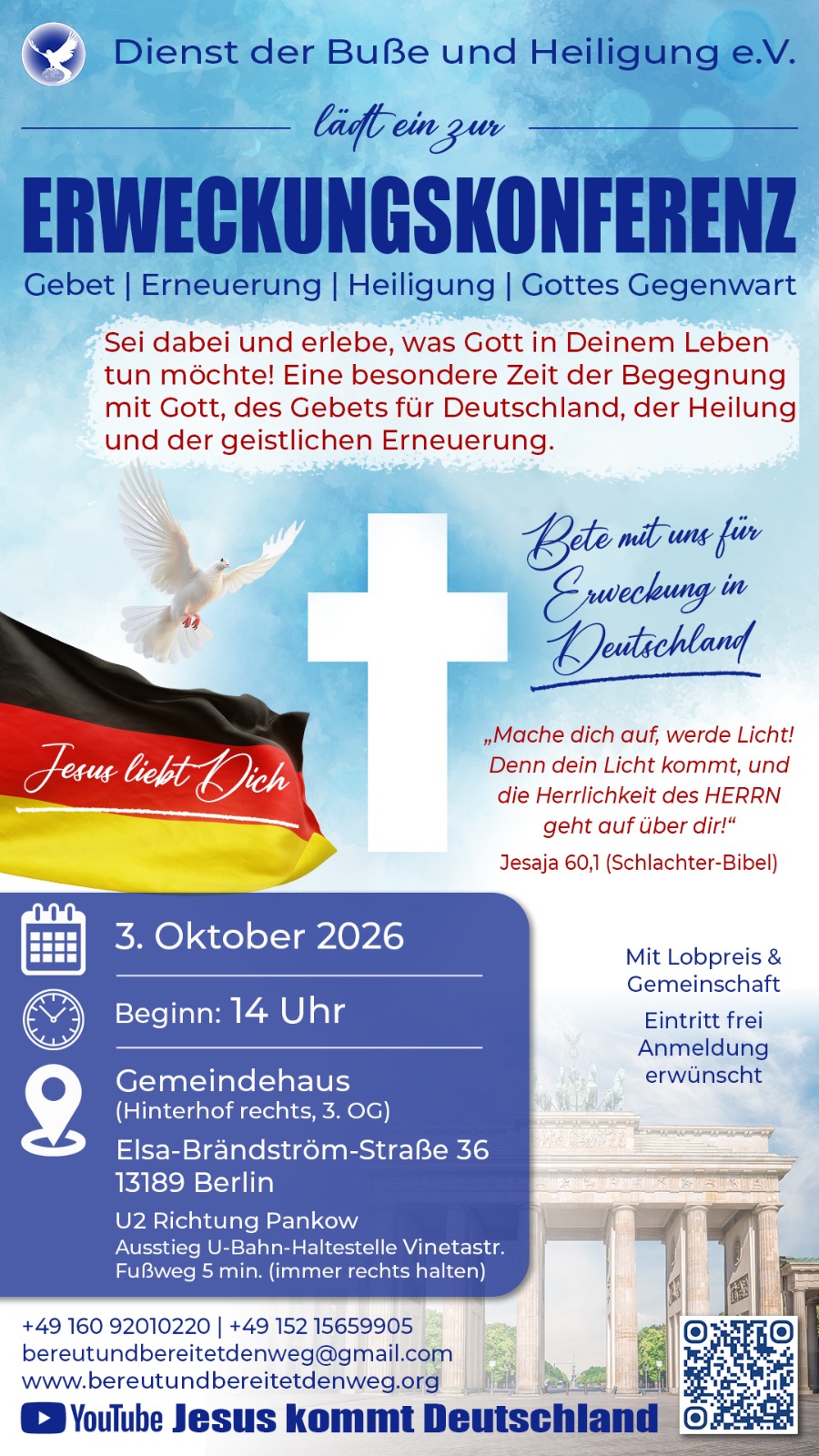 Herzliche Einladung zur Erweckungskonferenz am 3. Oktober 2026 in Berlin